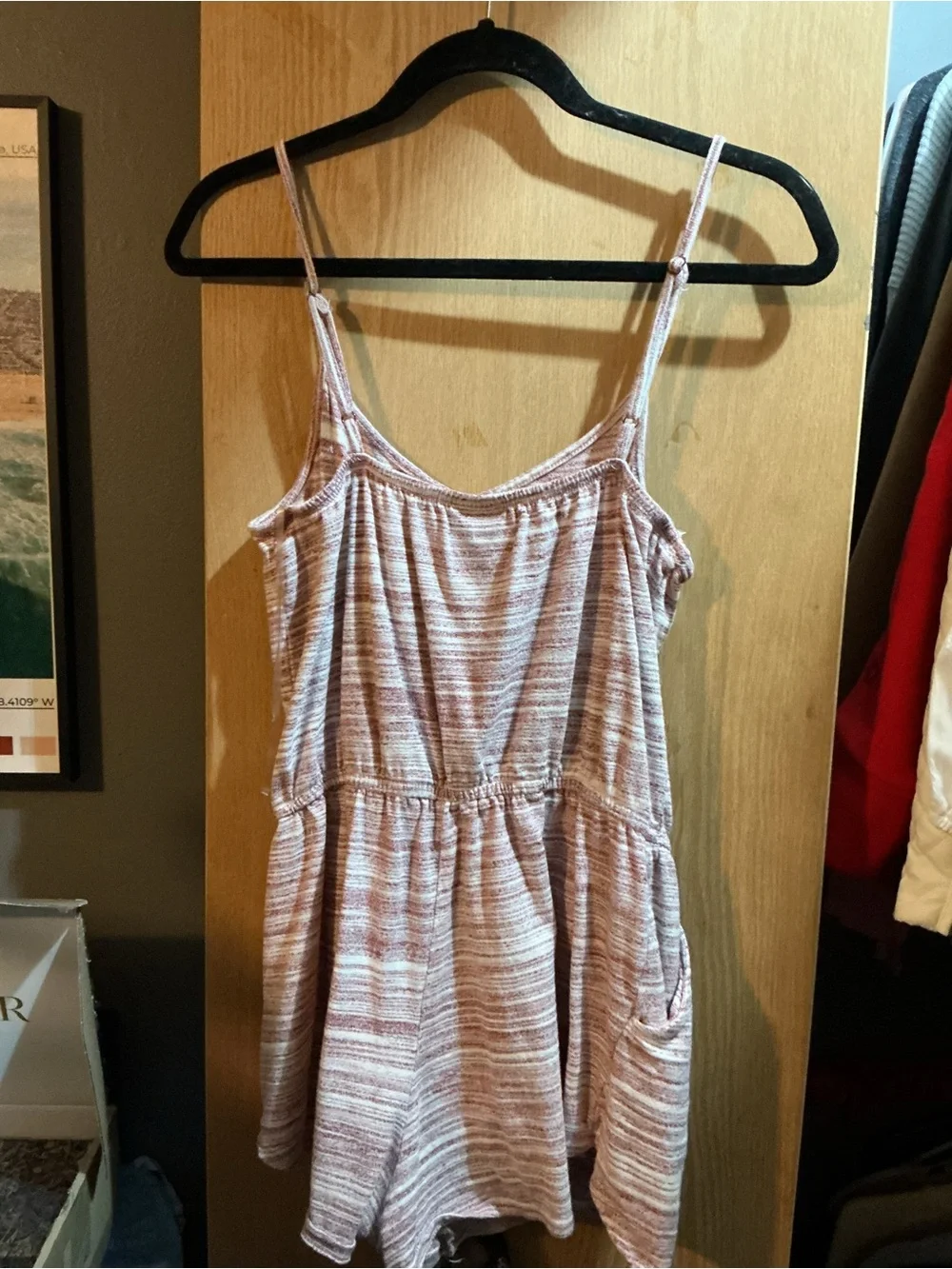 SOLD Mossimo Supply Co. Heathered Pink Strappy Romper - Picture 4 of 6